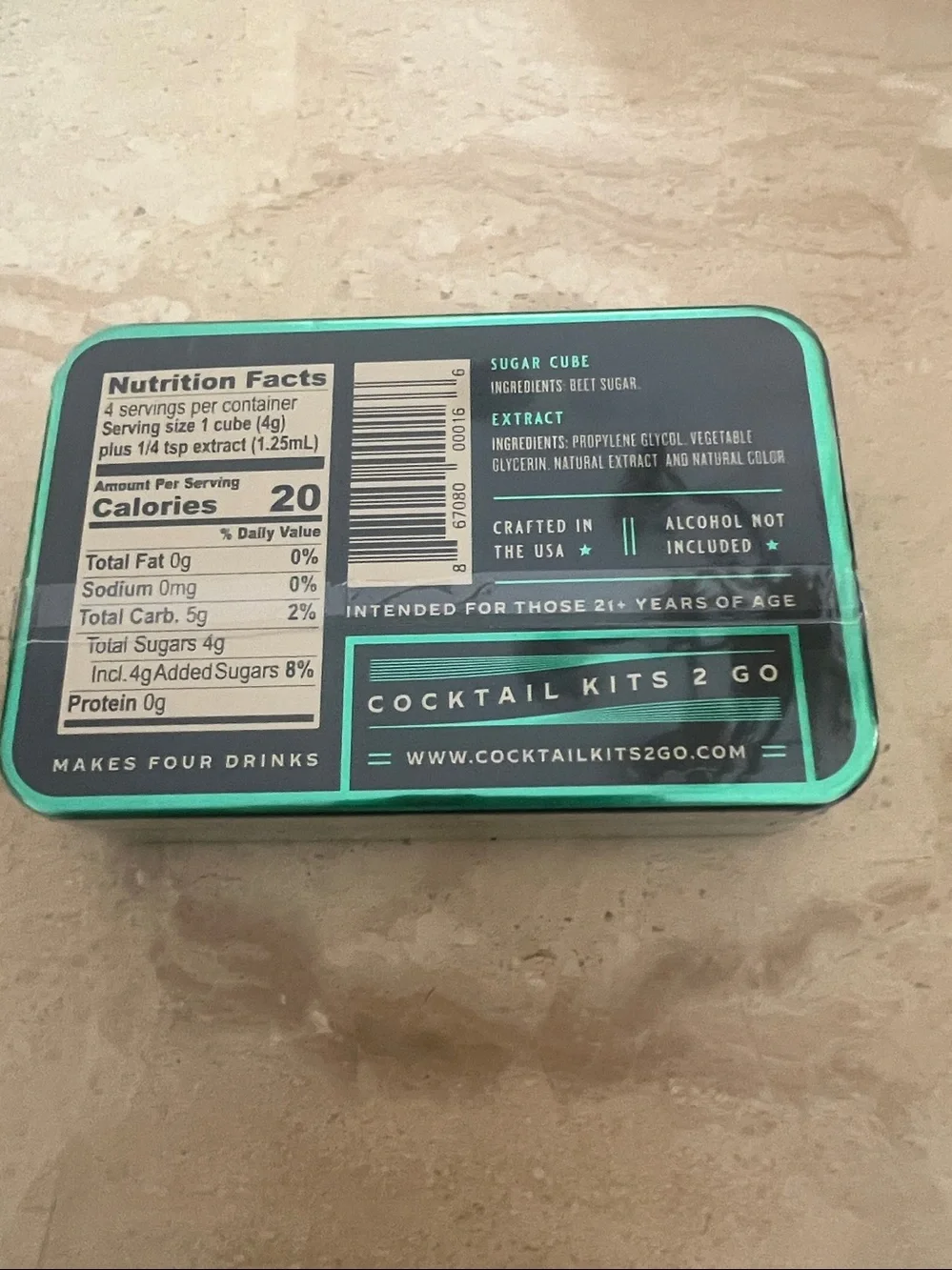 Mint Julep Cocktail Kit Tin - New Sealed Package!
